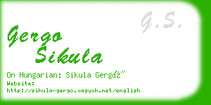 gergo sikula business card